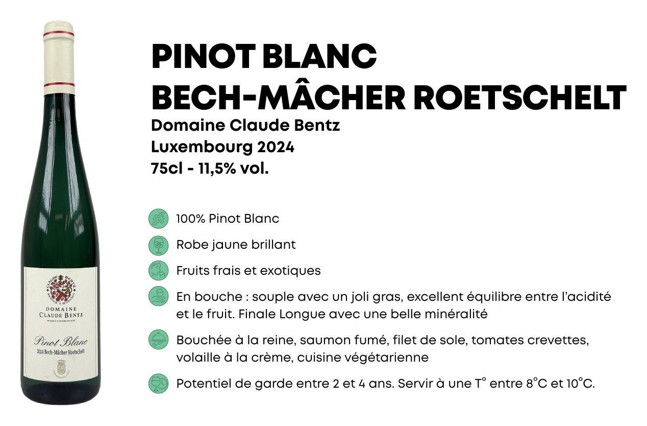 Pinot blanc Bech-Mâcher Roetschelt, Domaine Claude Bentz
