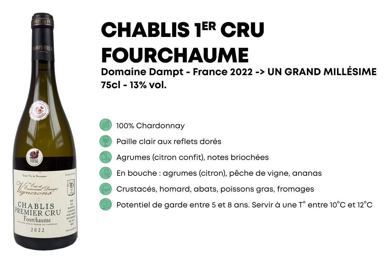 Chablis 1er cru Fourchaume, Domaine Dampt